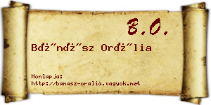 Bánász Orália névjegykártya